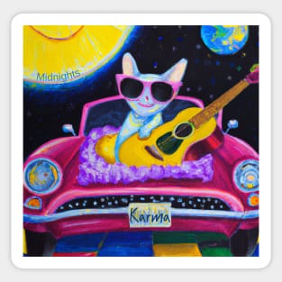 Karma is a cat Midnights Sticker